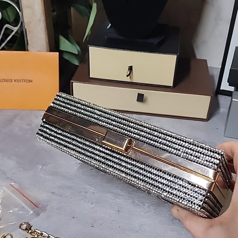 Rhinestone Boom box crossbody/ clutch bag - Picture 3 of 14